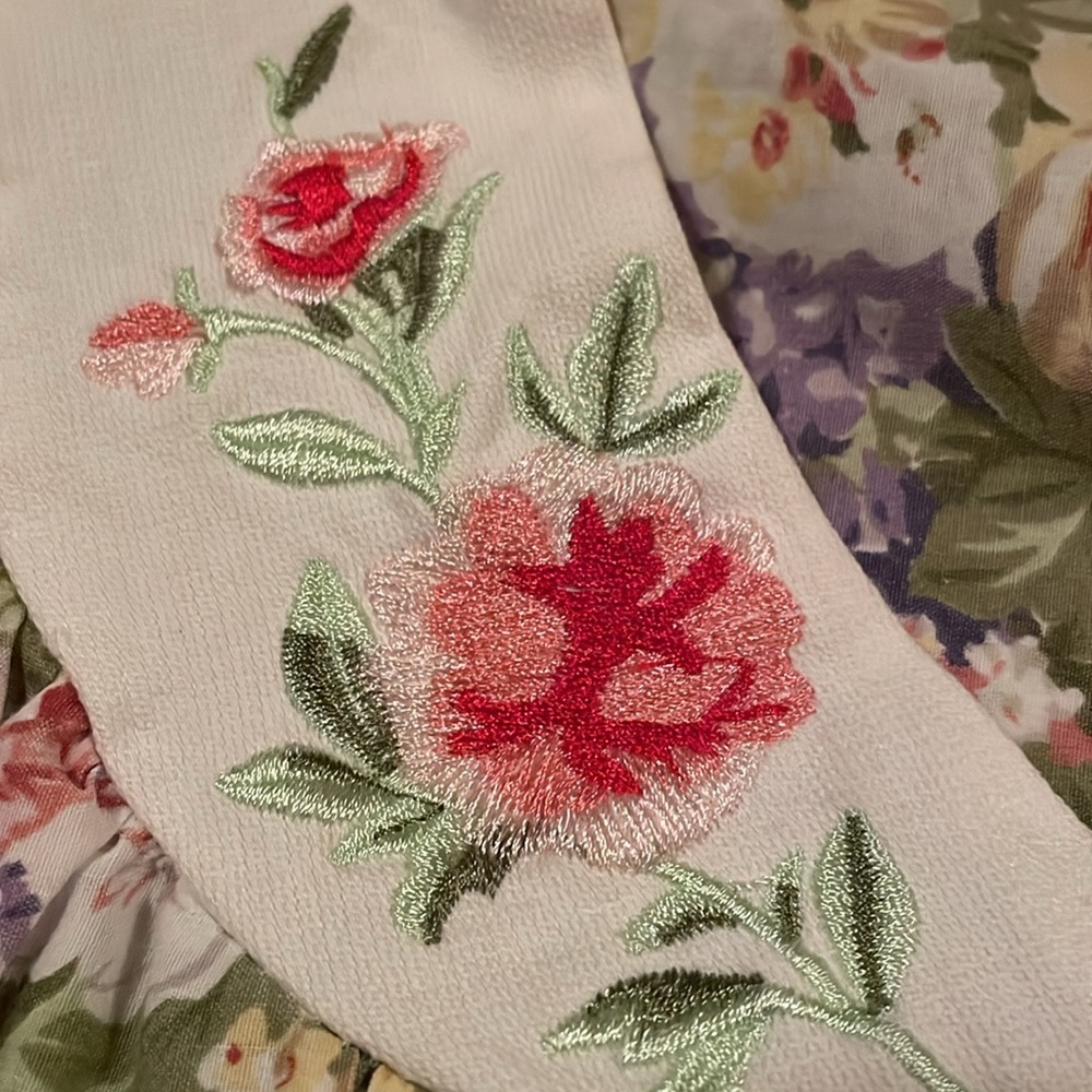 Vintage House Dress Exclusive Of Decoration! Embroidered Sz XL - Picture 5 of 7